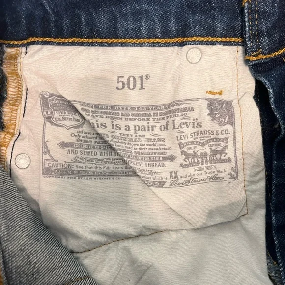 LEVIS HIGH RISE 501 DENIM SHORTS ✨ - Picture 4 of 6